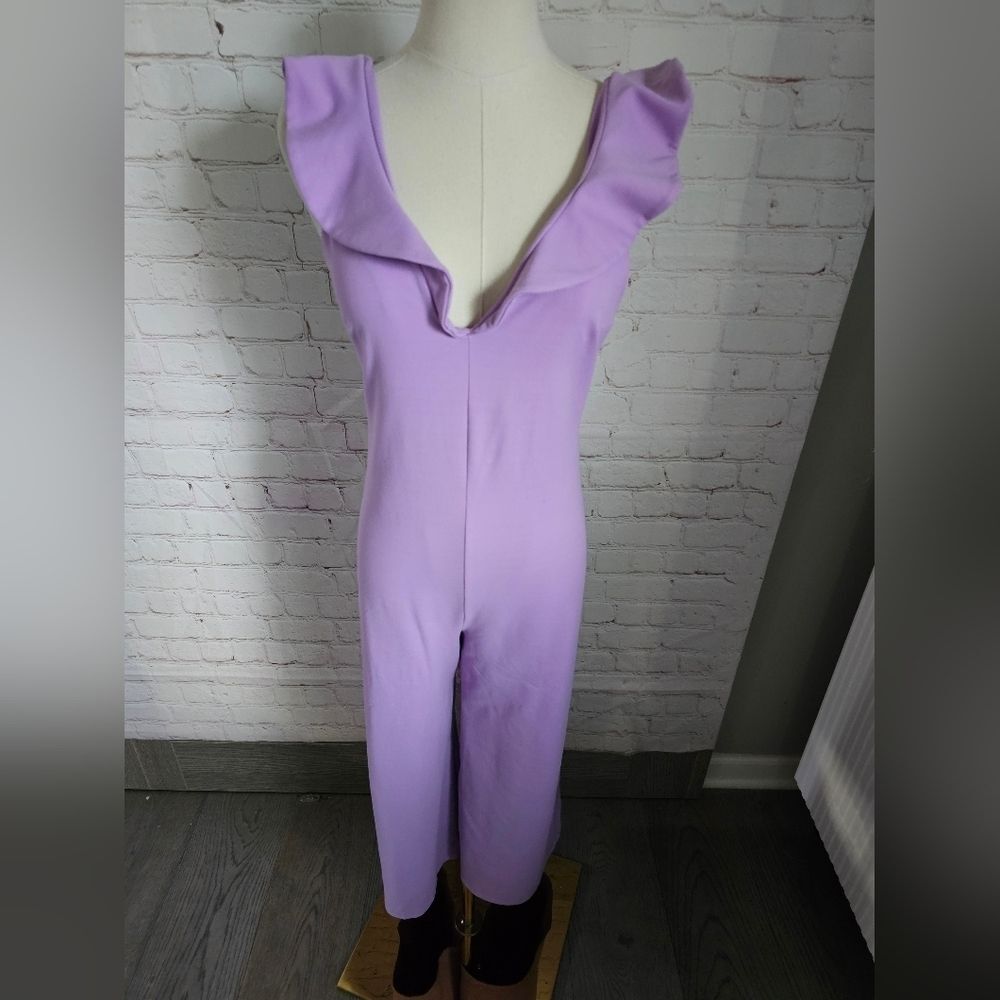 Revolve Ruffled Jumpsuit in Violet | Susana Monaco | Small | EUC